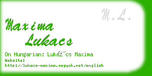 maxima lukacs business card